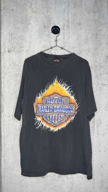 HARLEY DAVIDSON FLAMES TEE | CLASSIC HARLEY BACK H