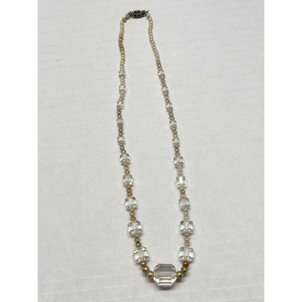 Vintage Vintage estate seed pearl crystal beaded … - image 4