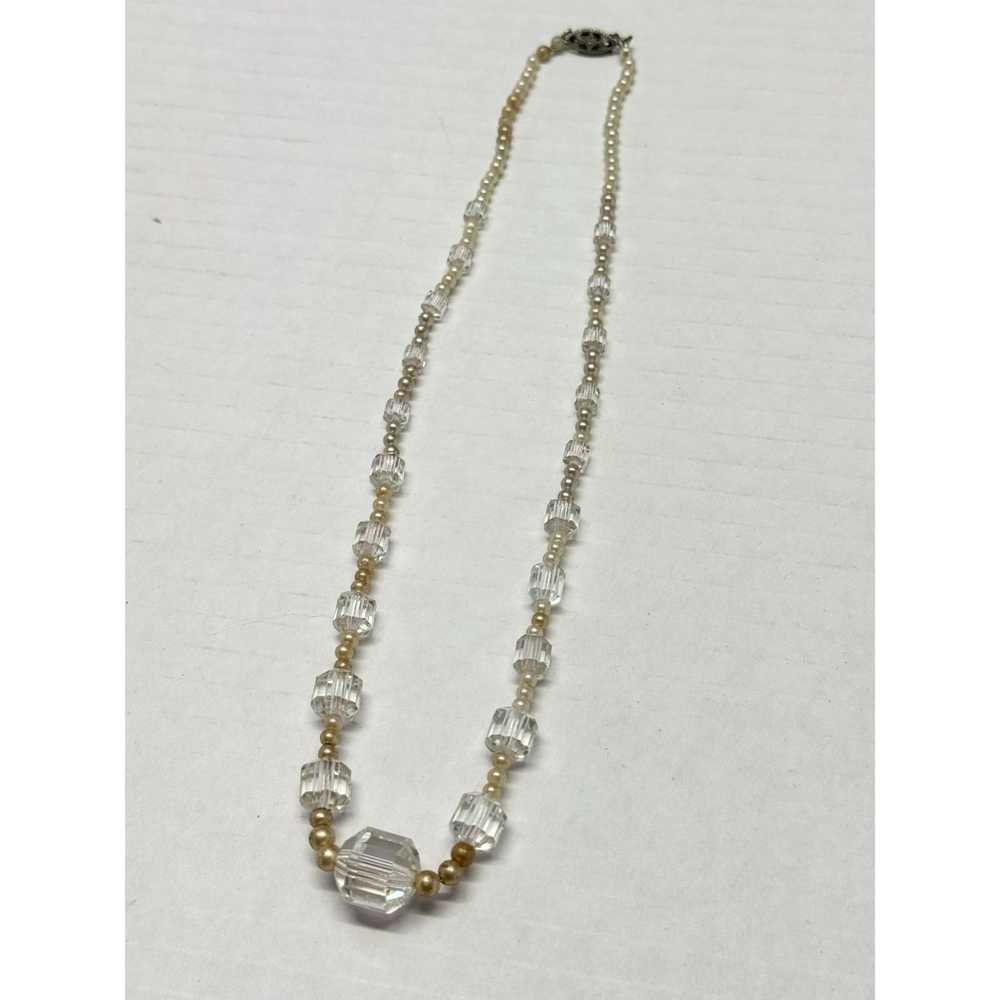 Vintage Vintage estate seed pearl crystal beaded … - image 5