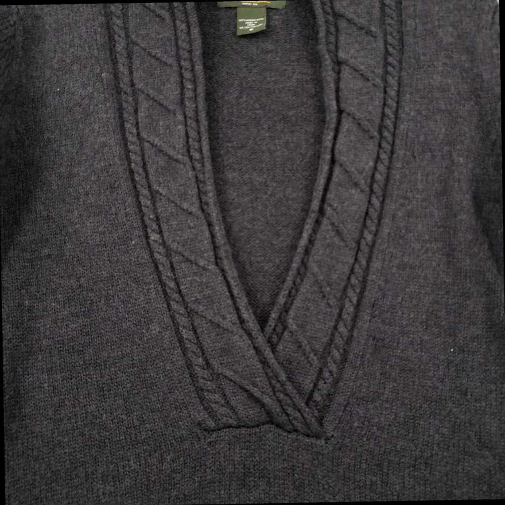 Eddie Bauer Authentic Merino Wool Deep V Neck Pul… - image 3