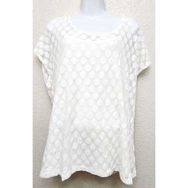 Other Liz Claiborne White Polka Dot Sheer Overlay 