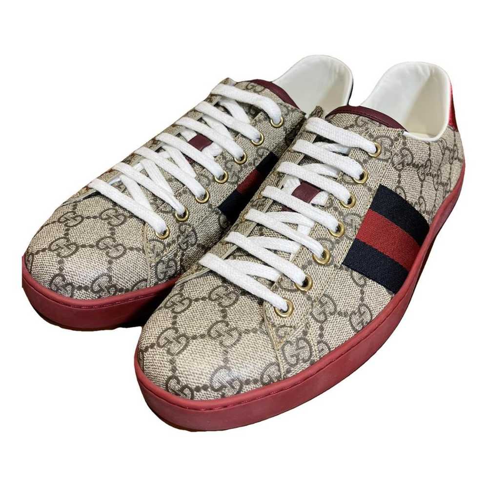 Gucci G74 patent leather low trainers - image 1