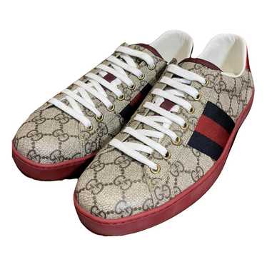 Gucci G74 patent leather low trainers - image 1