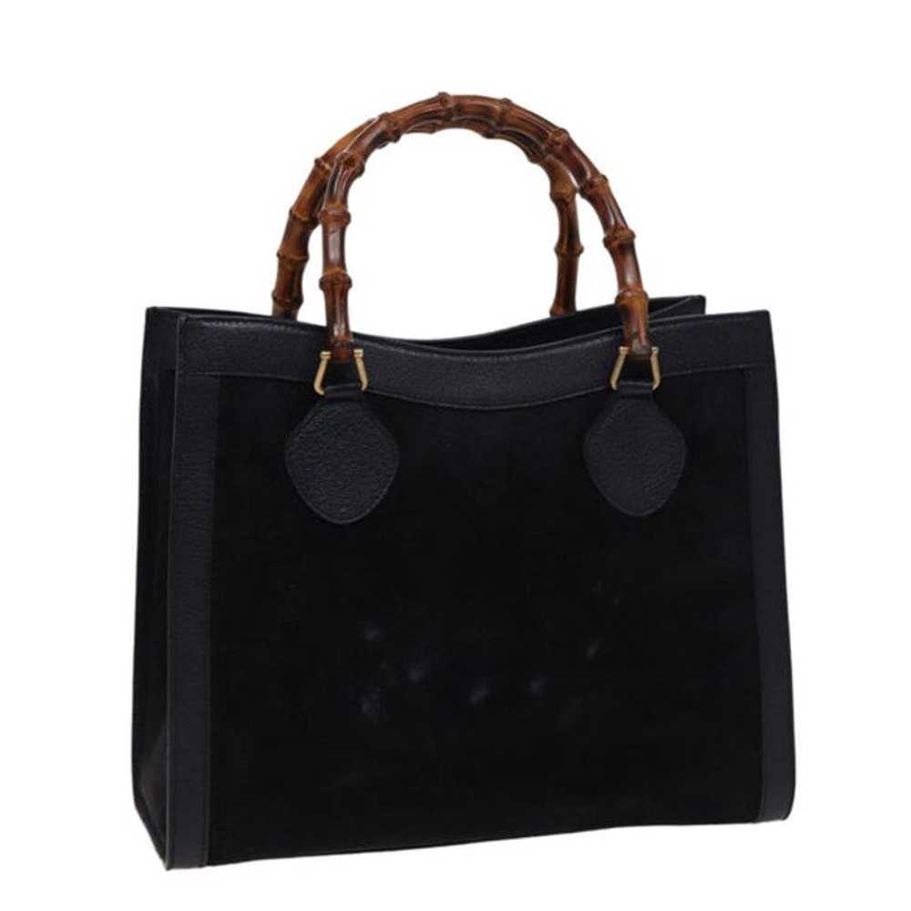 Gucci GUCCI Bamboo Tote Bag Suede Navy 002 0260 2… - image 1