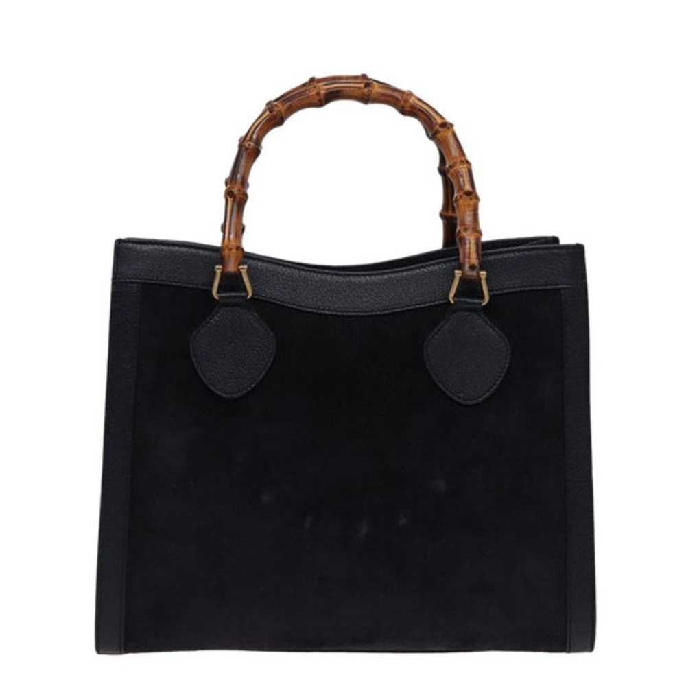 Gucci GUCCI Bamboo Tote Bag Suede Navy 002 0260 2… - image 3