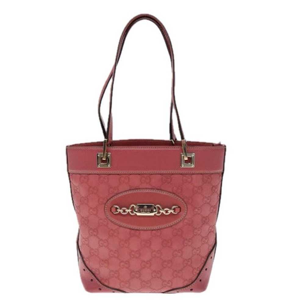 Gucci GUCCI GG Canvas Guccissima Hand Bag Pink 14… - image 2