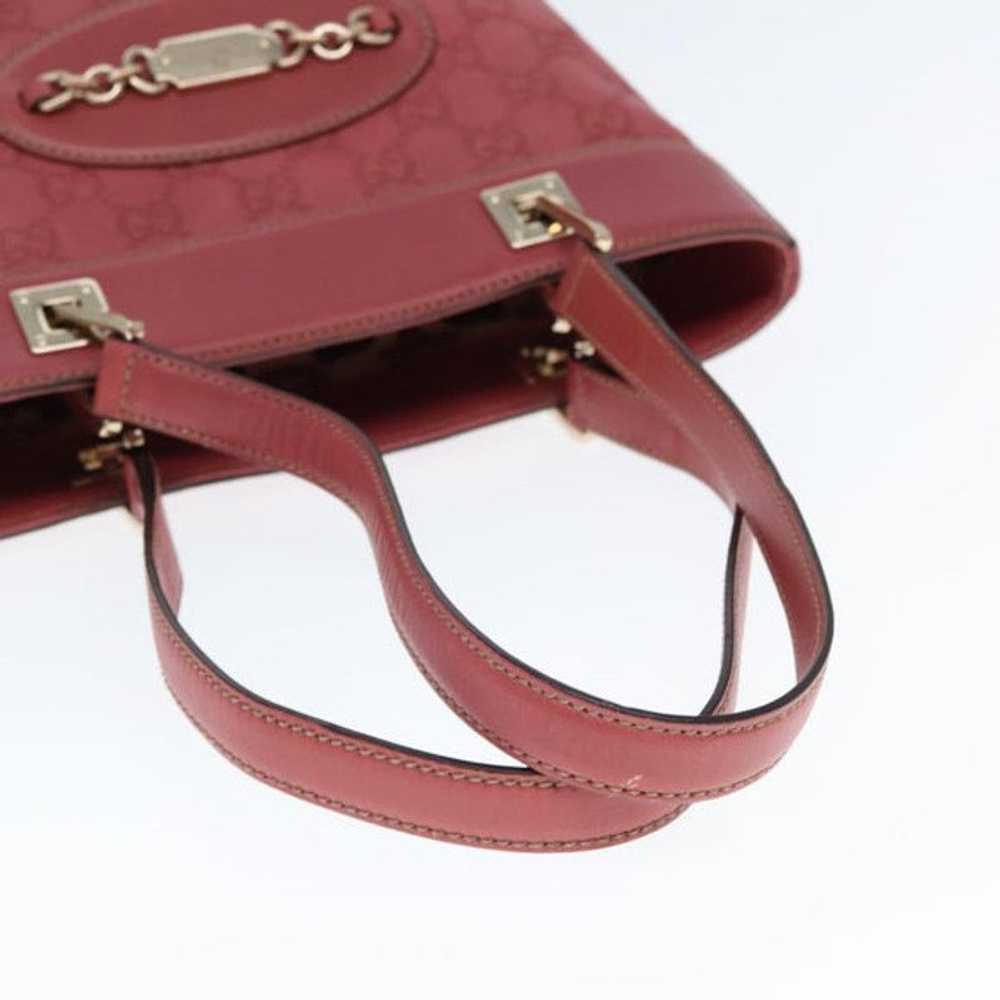 Gucci GUCCI GG Canvas Guccissima Hand Bag Pink 14… - image 7