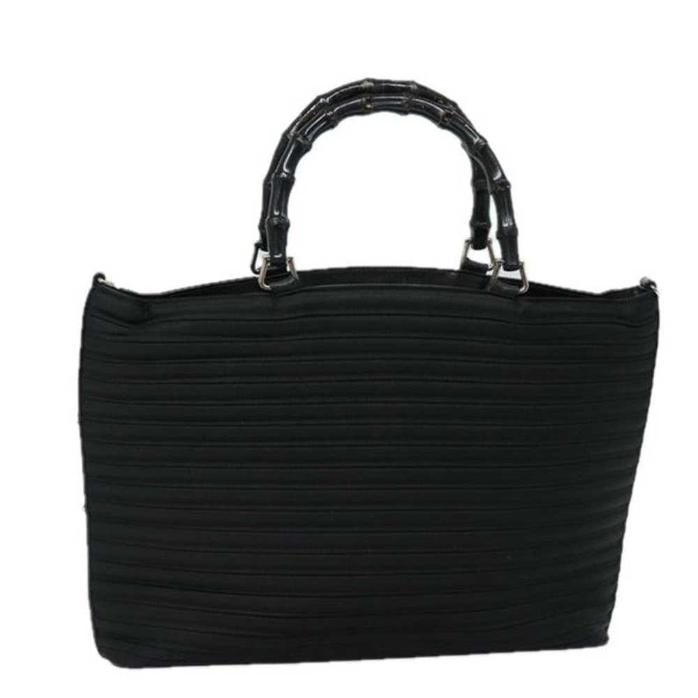 Gucci GUCCI Bamboo Hand Bag Nylon Black 002 1998 … - image 1