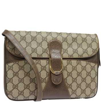 Gucci GUCCI GG Supreme Shoulder Bag PVC Beige