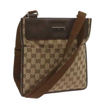 Gucci GUCCI GG Canvas Shoulder Bag Beige 27639