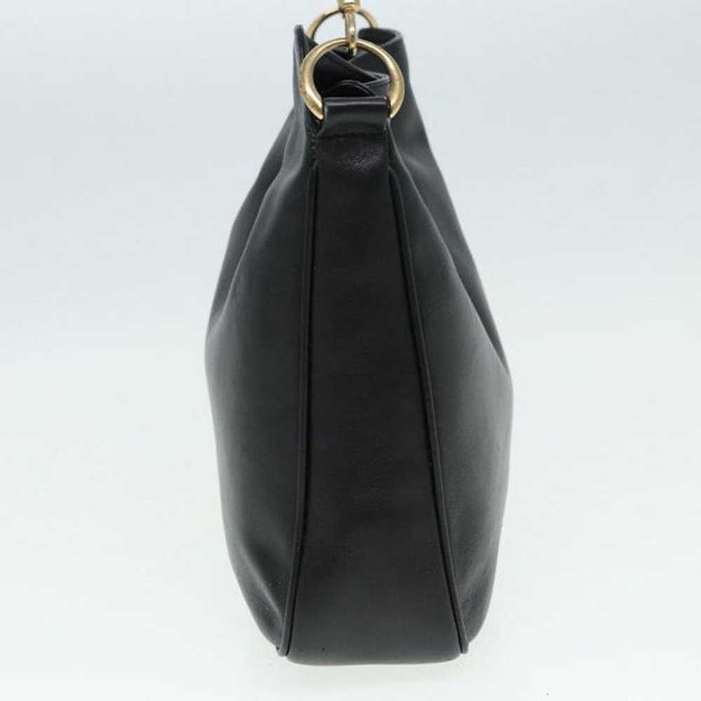 Gucci GUCCI Bamboo Shoulder Bag Leather Black - image 3