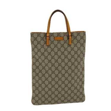 Gucci GUCCI GG Canvas Hand Bag Coated Canvas Beige