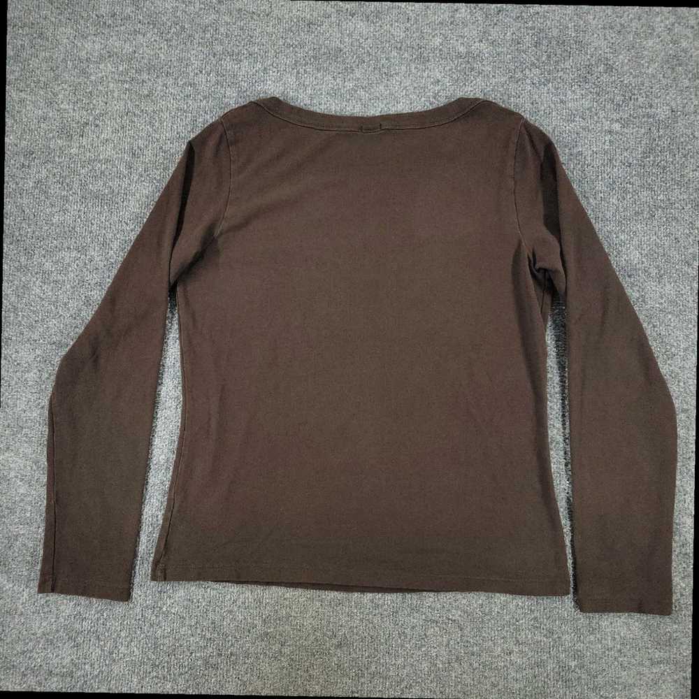 Gap Brown Stretch Long Sleeve Boat Neck Pullover … - image 7