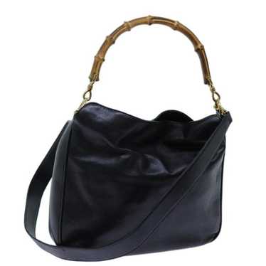 Gucci GUCCI Bamboo Hand Bag Leather Black - image 1