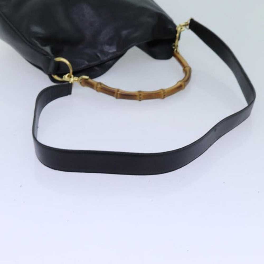 Gucci GUCCI Bamboo Hand Bag Leather Black - image 7