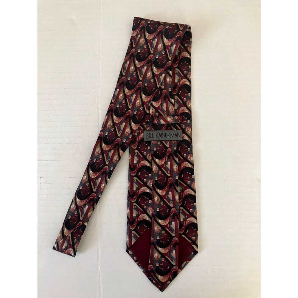 Vintage Bill Kaiserman Men's Necktie Tie Silk Bla… - image 3