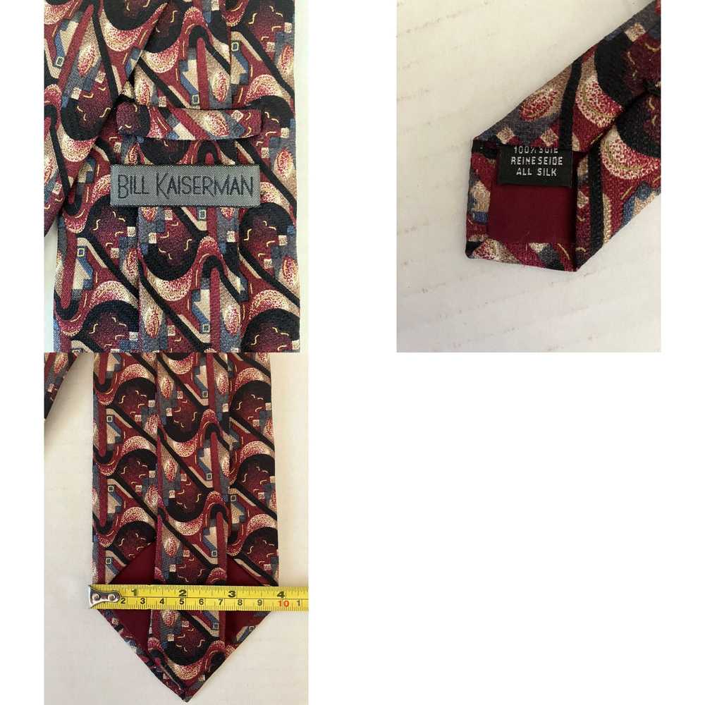 Vintage Bill Kaiserman Men's Necktie Tie Silk Bla… - image 4