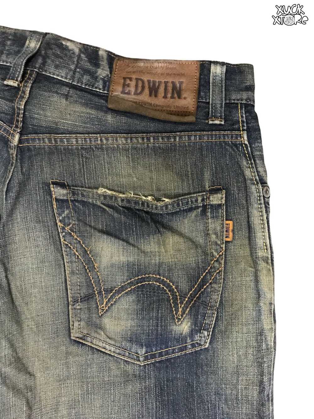 Distressed Denim × Edwin Distressed EDWIN 505 V S… - image 7