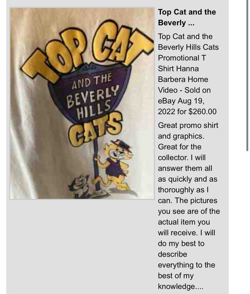 Vintage Very Rare Vintage 1984 Top Cat Beverly Hi… - image 8