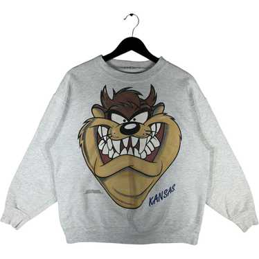 Vintage Vintage Taz Big Face Kansas Crewneck - image 1