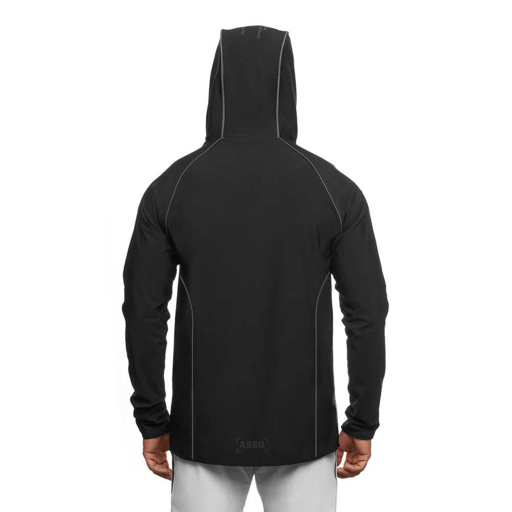 ASRV 0316. TETRA™ Quarter Zip Hoodie - Black - image 2