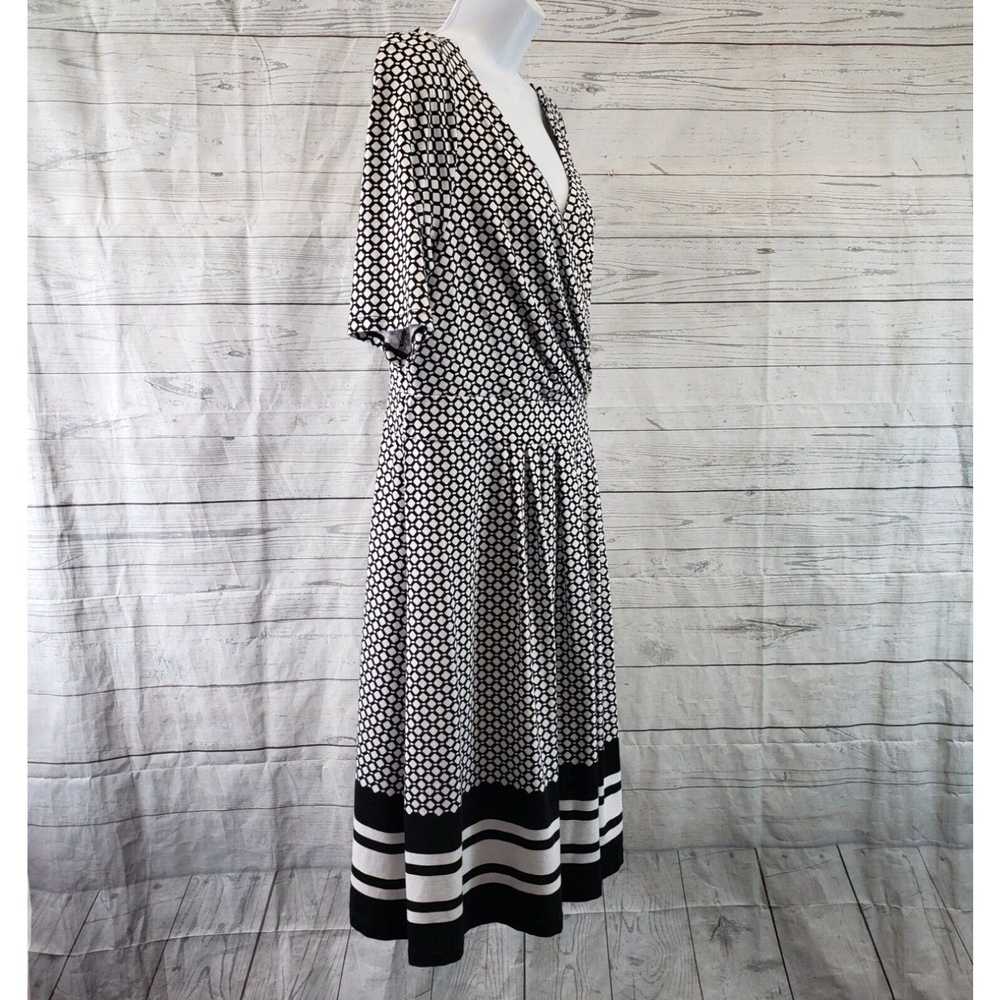 Vintage Lands End Womens Dress Sz Large Black Whi… - image 3