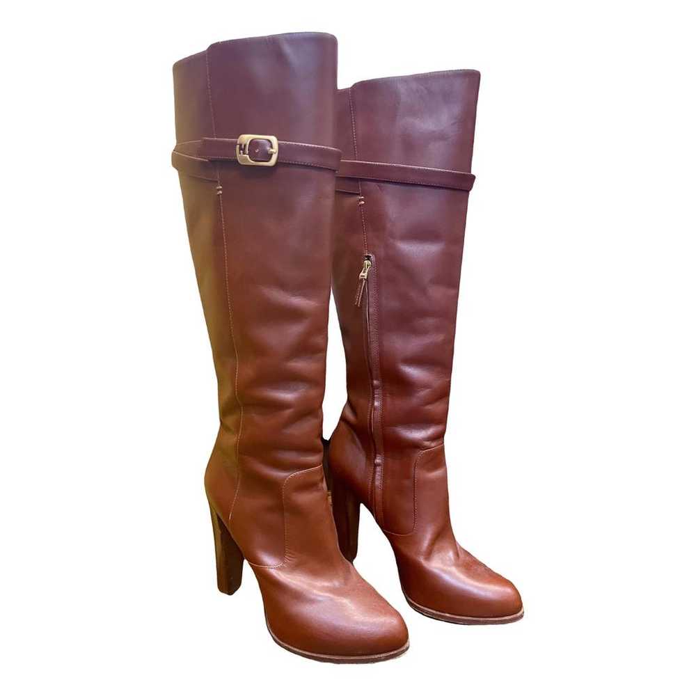 Fendi Leather riding boots - image 1