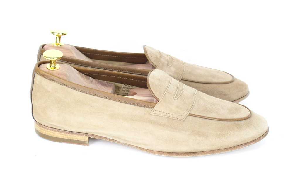 Suitsupply EU41 Light Brown Suede Slip On Loafers… - image 5