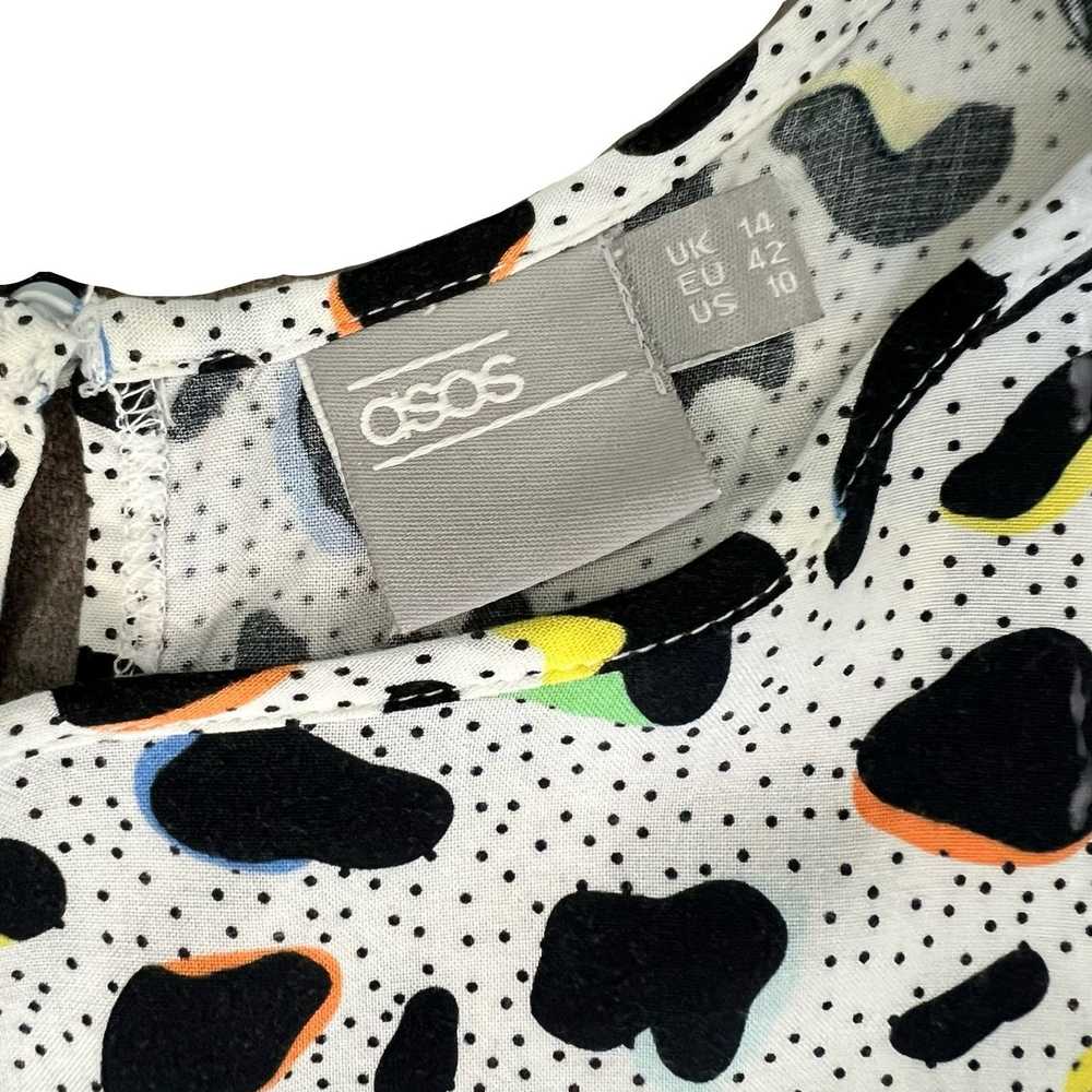 Asos Asos White Black Rainbow Drop Waist Leopard … - image 4