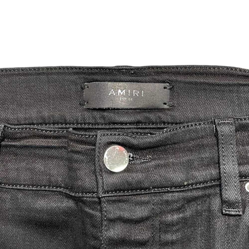 Amiri Amiri MX1 Leather Patch Jeans Aged Black - image 4