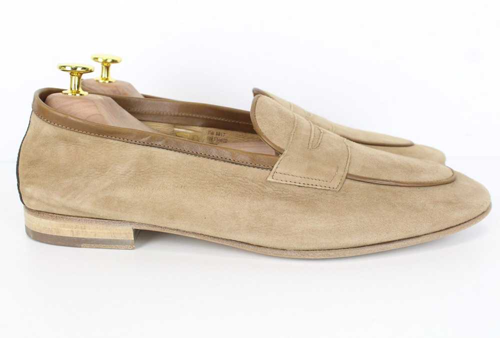 Suitsupply EU43.5 Light Brown Slip On Suede Loafe… - image 5