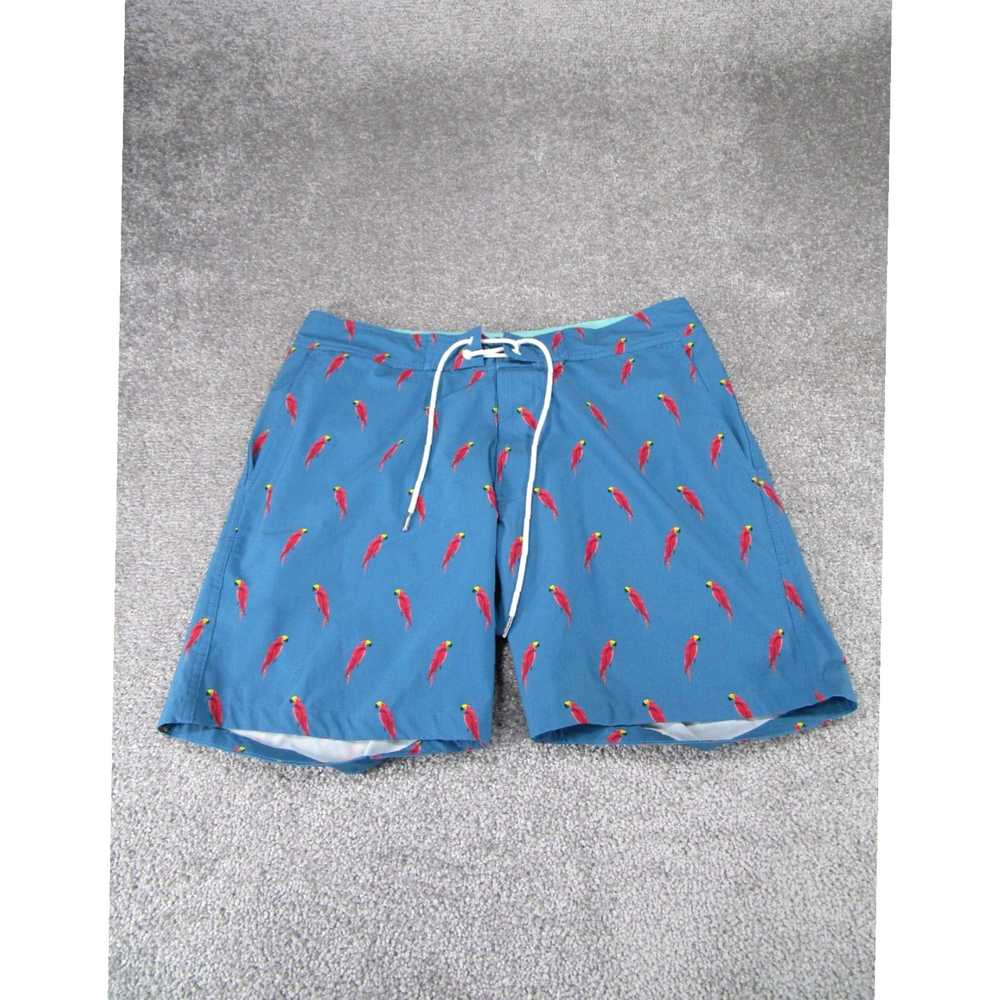 Bonobos Mens Beach Board Shorts with Blue Flaming… - image 1