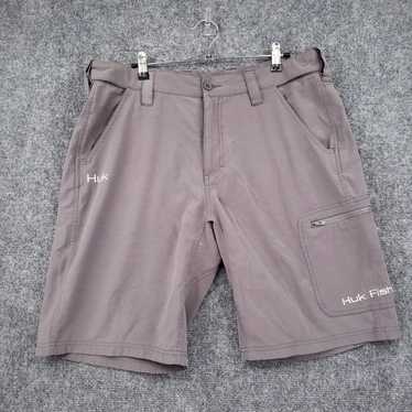 Vintage Mens Large Gray Performance Fishing Short… - image 1