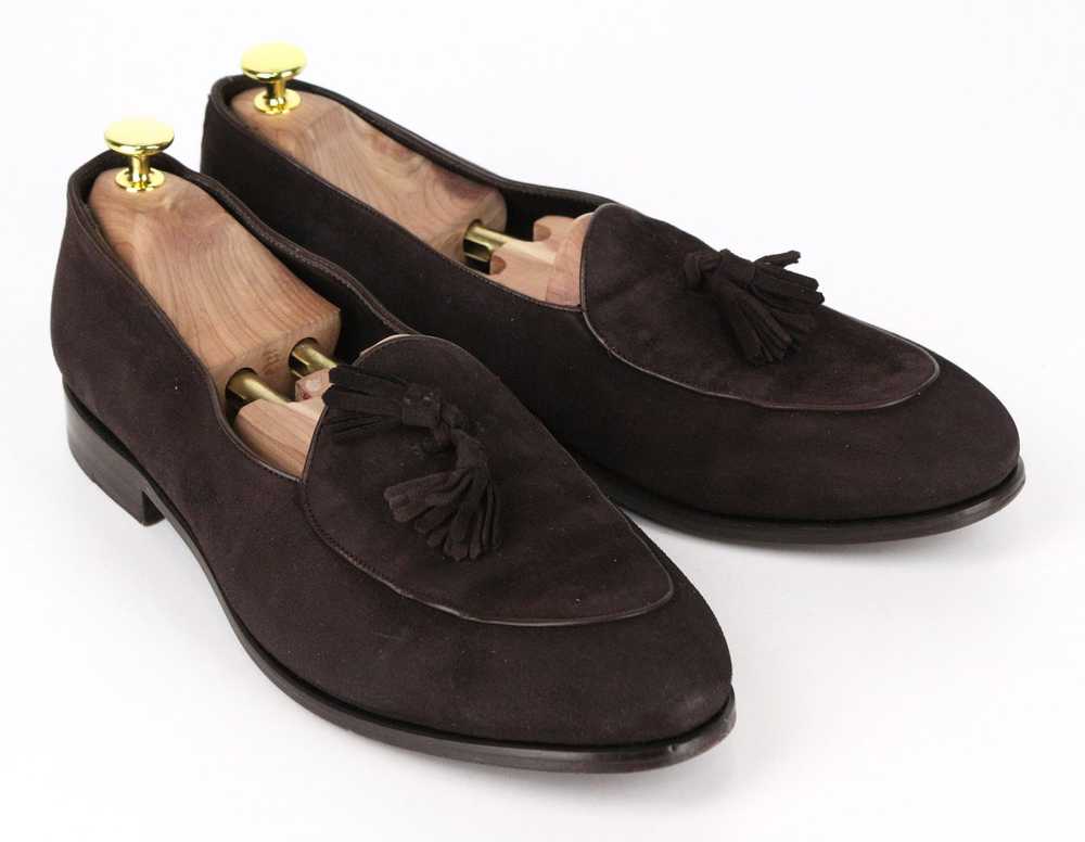 Suitsupply EU44 Dark Brown Suede Tassel Loafers F… - image 1