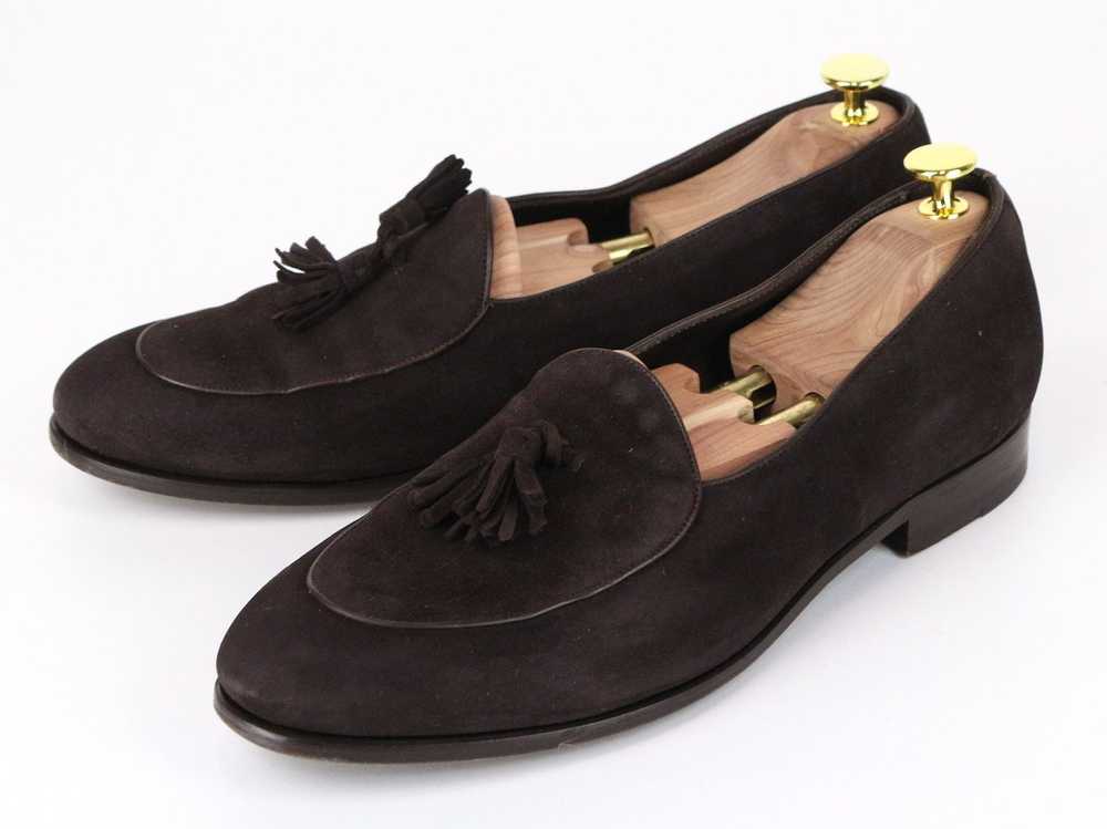 Suitsupply EU44 Dark Brown Suede Tassel Loafers F… - image 5