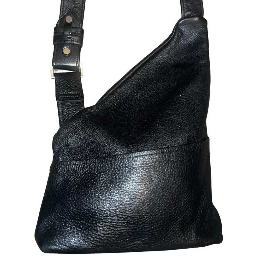 Tom Thomas Leathers Small Crossbody Bag Black Lea… - image 3