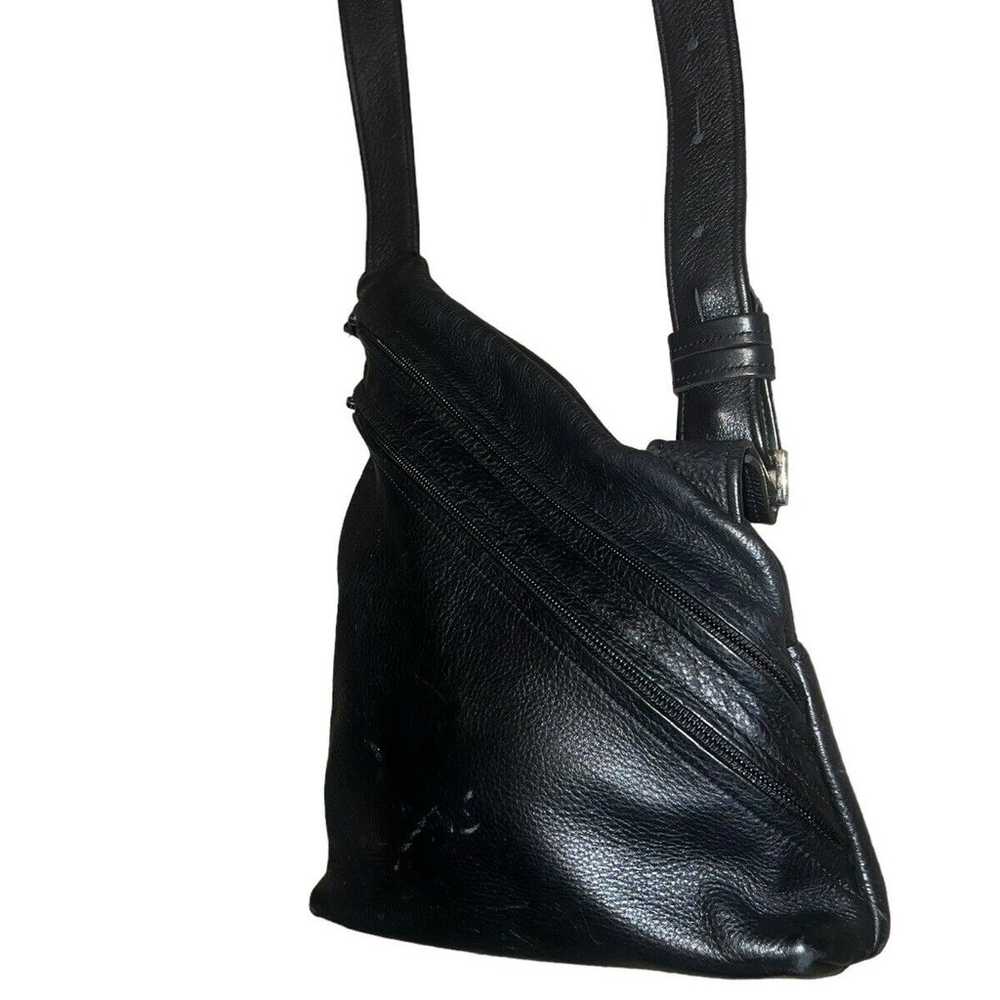 Tom Thomas Leathers Small Crossbody Bag Black Lea… - image 6