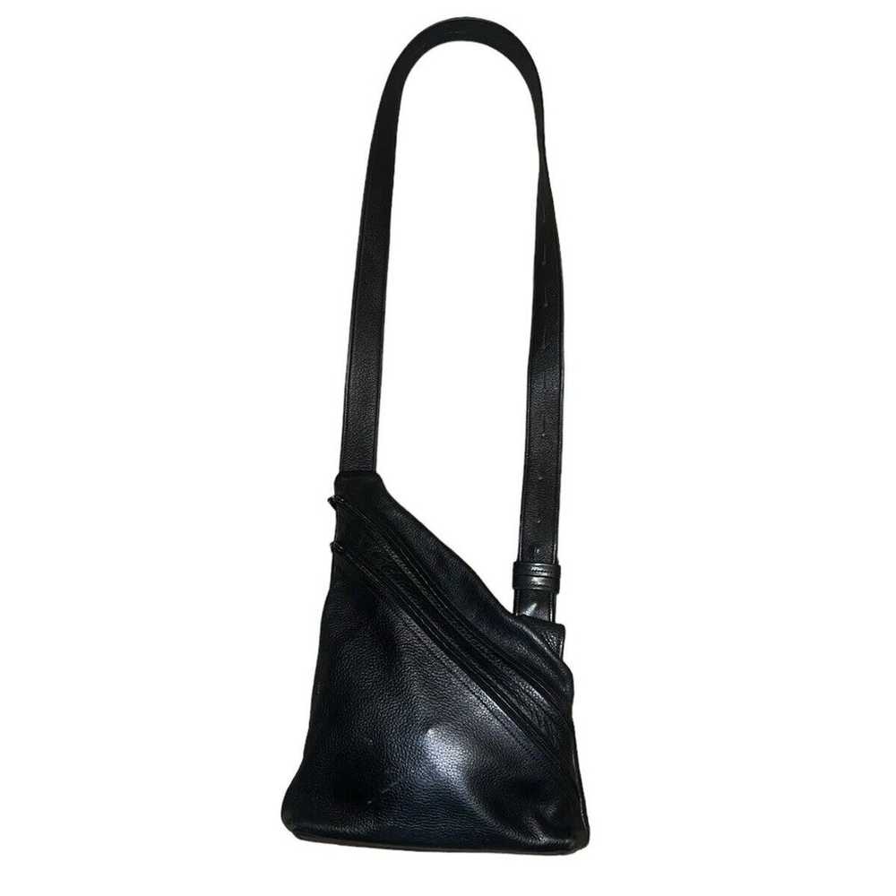 Tom Thomas Leathers Small Crossbody Bag Black Lea… - image 8