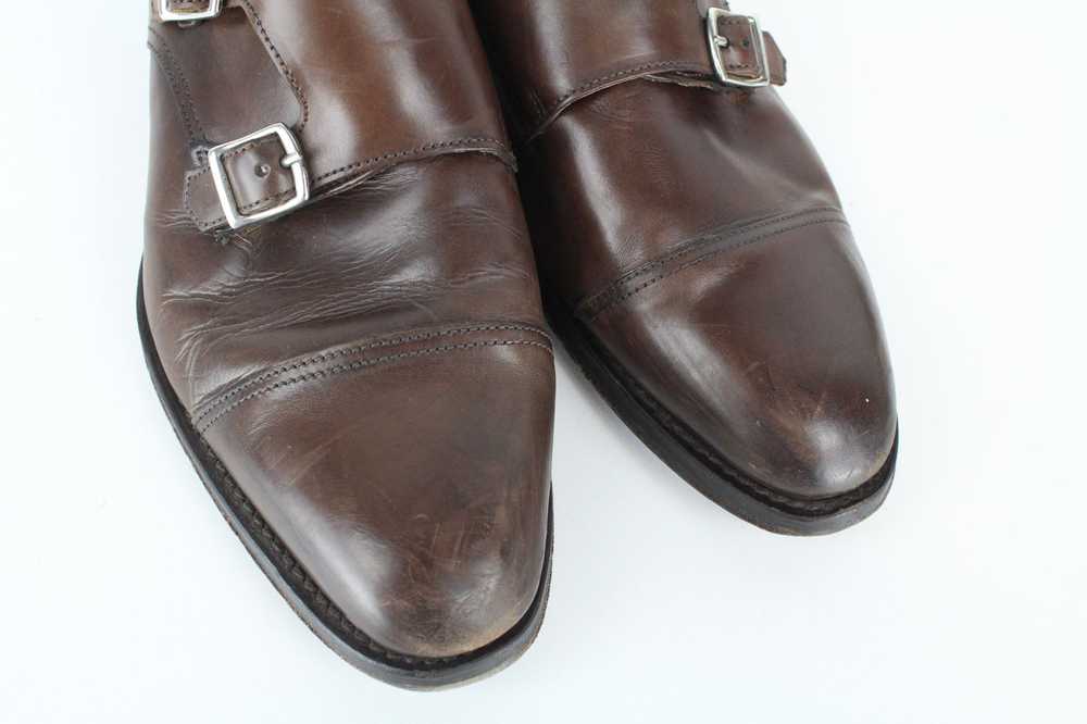 Suitsupply EU39.5 Brown Leather Double Monk Strap… - image 11