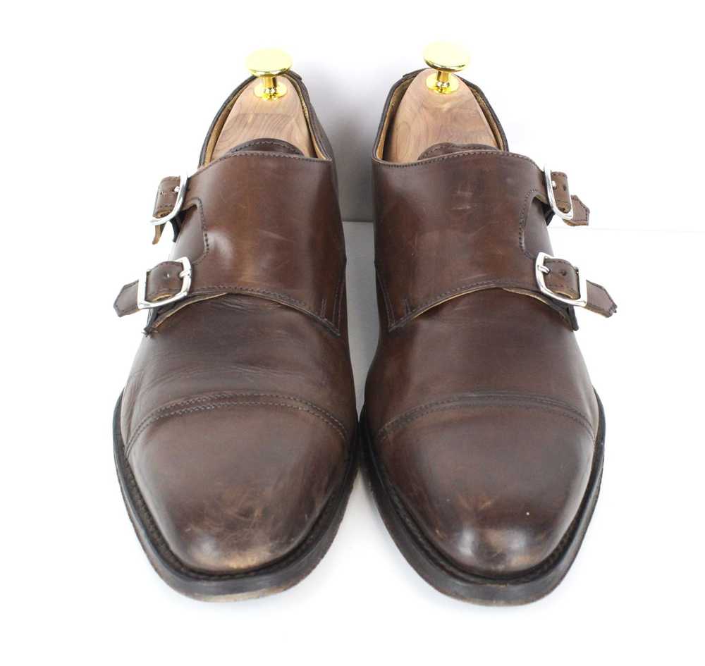 Suitsupply EU39.5 Brown Leather Double Monk Strap… - image 3