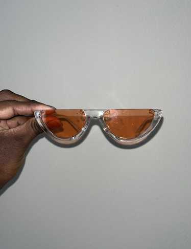 Streetwear × Vintage Handmade Orange Tint Glasses