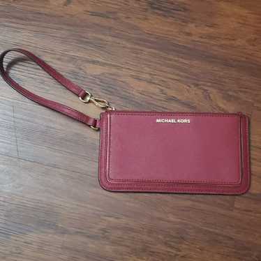 Michael Kors Burgundy Leather wristlet