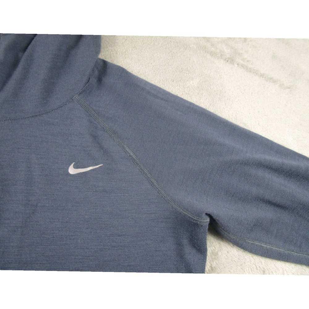 Nike Nike Large Blue Hooded Wool Blend Dri Fit Pu… - image 2