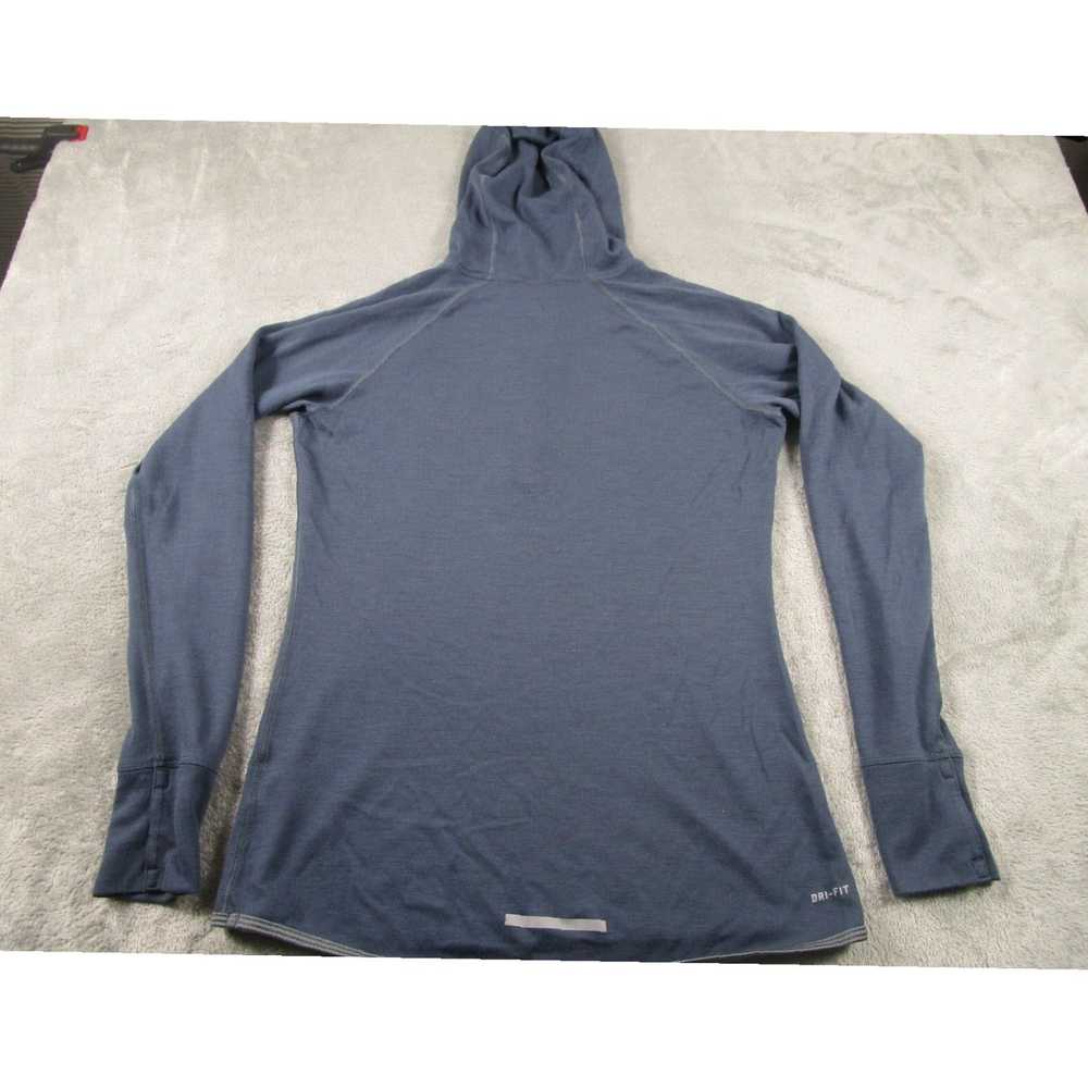 Nike Nike Large Blue Hooded Wool Blend Dri Fit Pu… - image 7