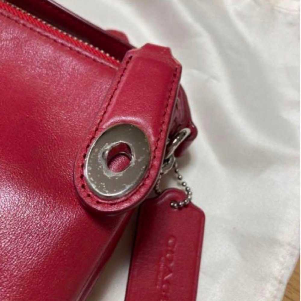 Old Coach COACH red leather shoulder bag across t… - image 2