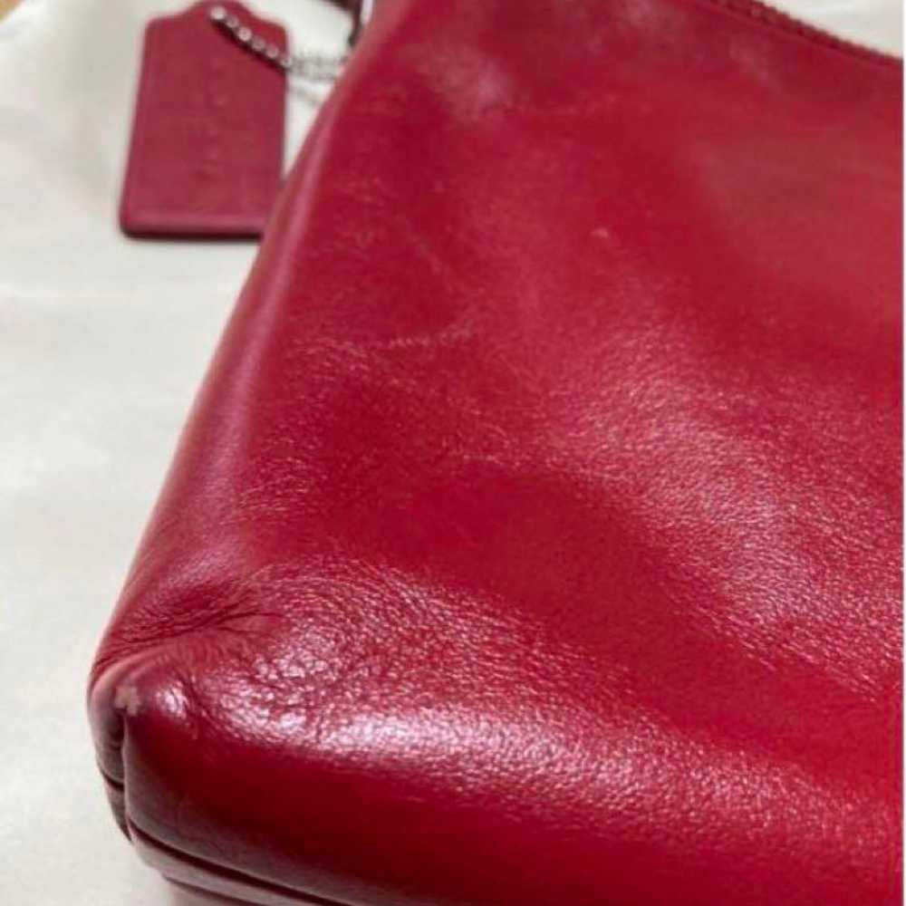 Old Coach COACH red leather shoulder bag across t… - image 5