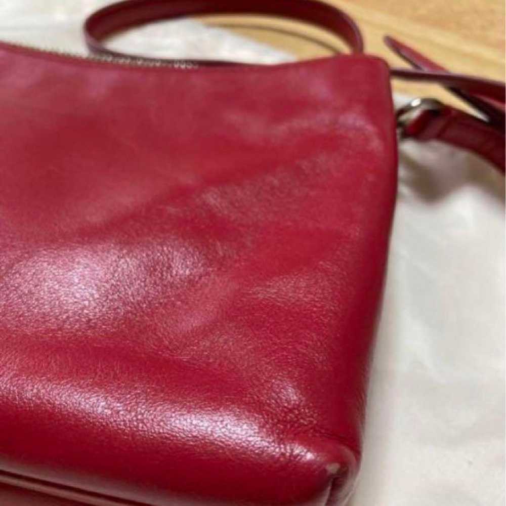 Old Coach COACH red leather shoulder bag across t… - image 6