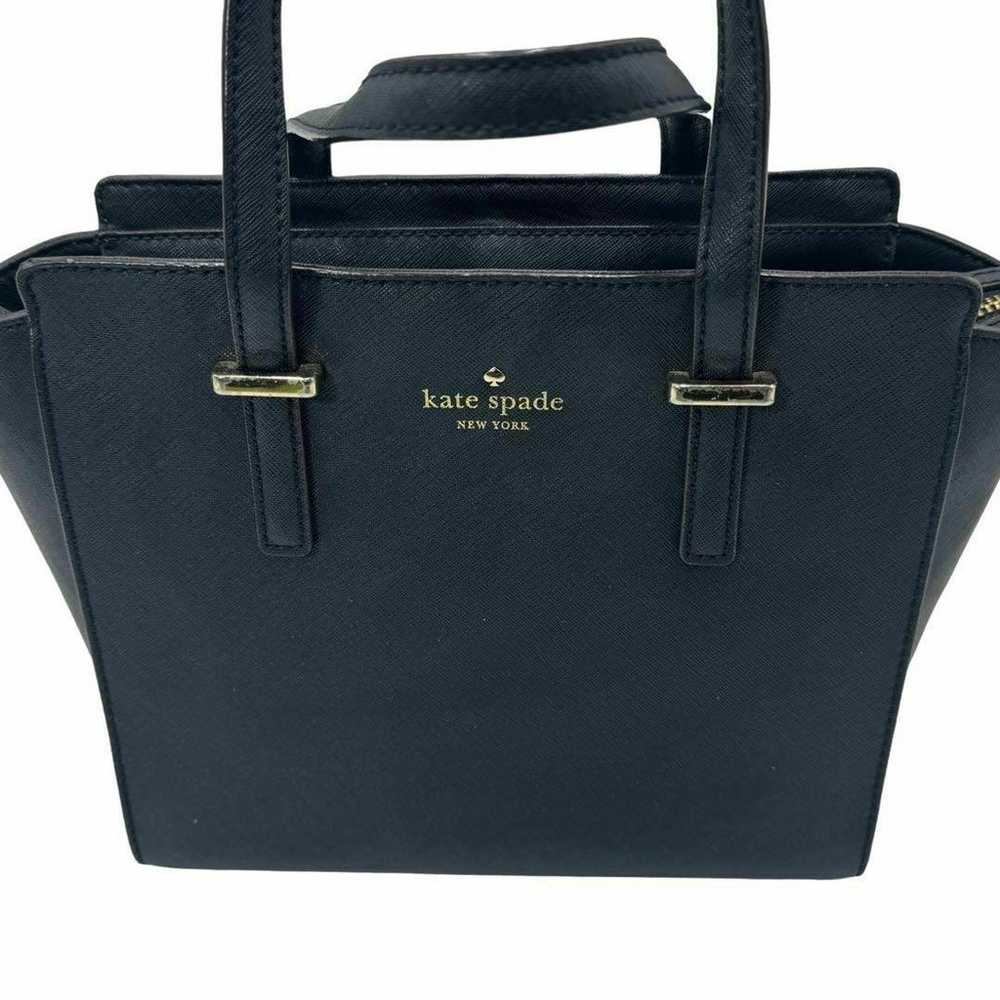 Kate Spade 2WAY Handbag Leather Shoulder Bag Black - image 9