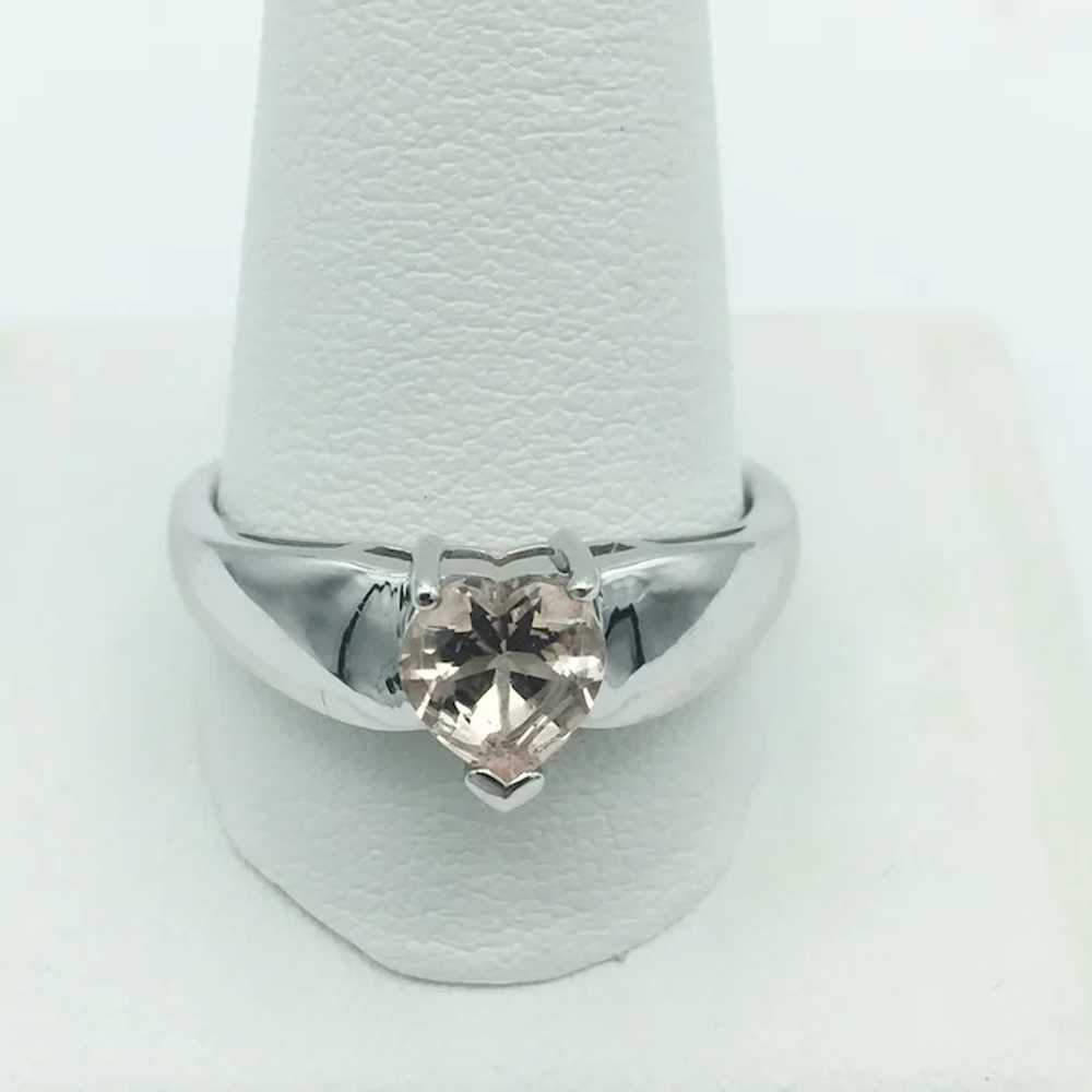 Sterling Silver Morganite Ring - image 2