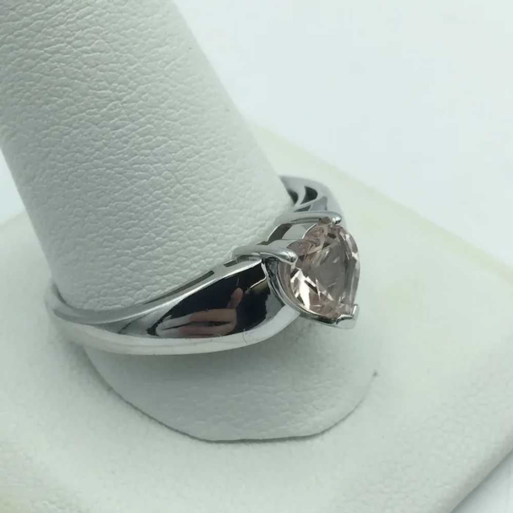 Sterling Silver Morganite Ring - image 3